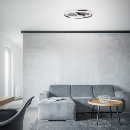 Brilliant - LED Stmievateľné stropné svietidlo RUNDA LED/50W/230V 3000-6500K čierna + diaľkové ovládanie