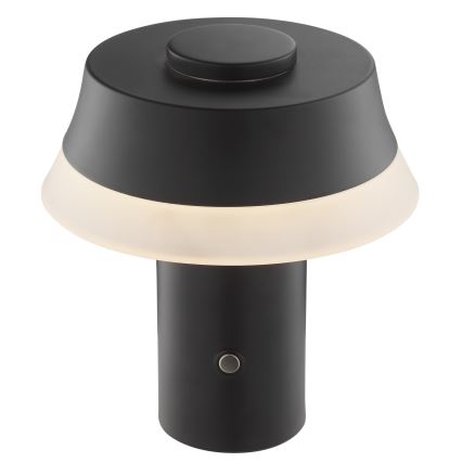 Brilliant - LED Stmievateľná nabíjacia dotyková stolová lampa KINICH LED/2,5W/5V 2700K 2600 mAh čierna