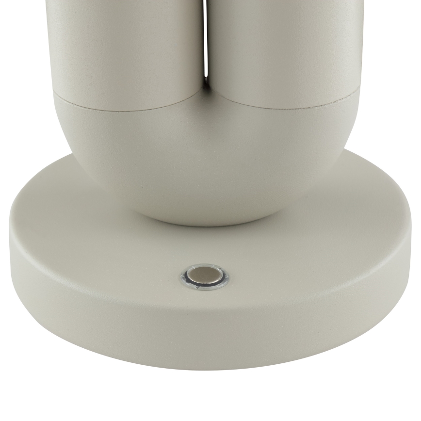 Brilliant - stmievateľná nabíjacia dotyková vonkajšia LED stolová lampa SAYU LED/2,5W/5V 2700K 2600 mAh IP44 sivá