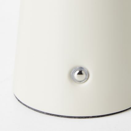 Brilliant - LED Stmievateľná dotyková stolná lampa MUFFIN LED/3W/5V USB 2600 mAh IP44 krém