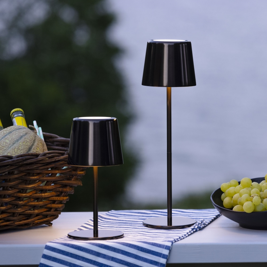 Brilliant - LED Stmievateľná dotyková vonkajšia lampa XAANA LED/4W/5V 3000/4000/6500K 2600 mAh IP44 čierna