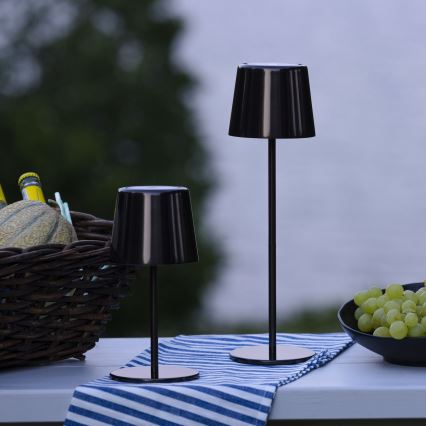 Brilliant - LED Stmievateľná dotyková vonkajšia lampa XAANA LED/4W/5V 3000/4000/6500K 2600 mAh IP44 čierna