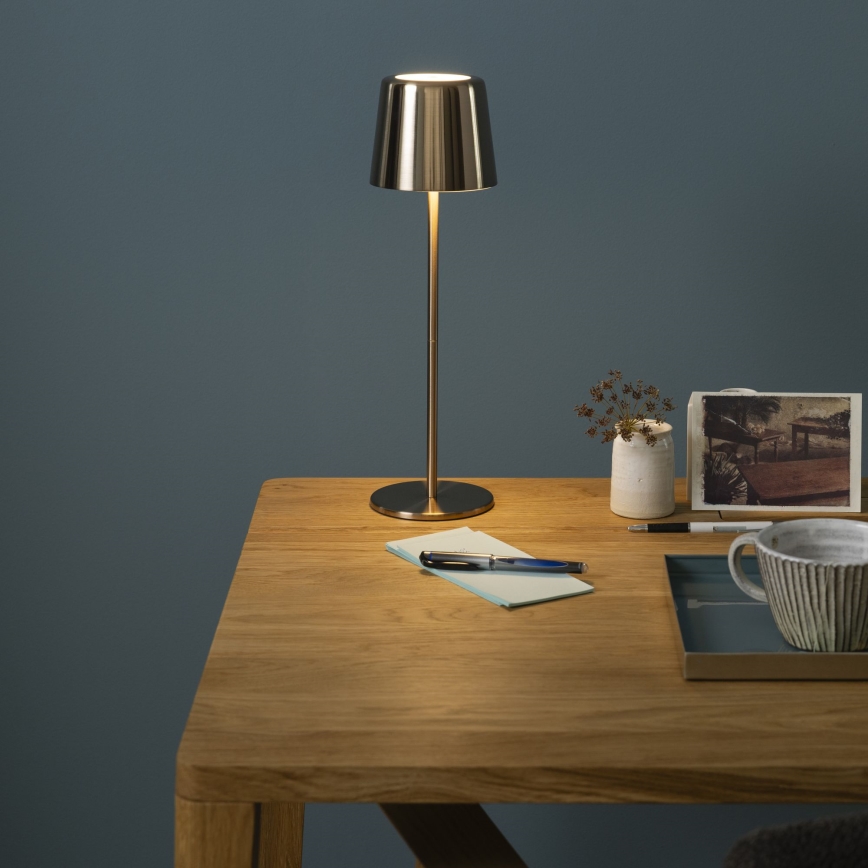 Brilliant - LED Stmievateľná dotyková vonkajšia lampa XAANA LED/4W/5V 3000/4000/6500K 2600 mAh IP44 zlatá