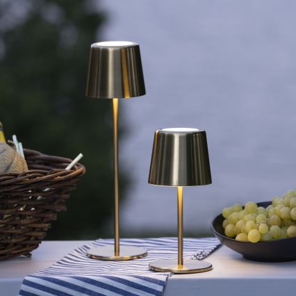 Brilliant - LED Stmievateľná dotyková vonkajšia lampa XAANA LED/4W/5V 3000/4000/6500K 2600 mAh IP44 zlatá