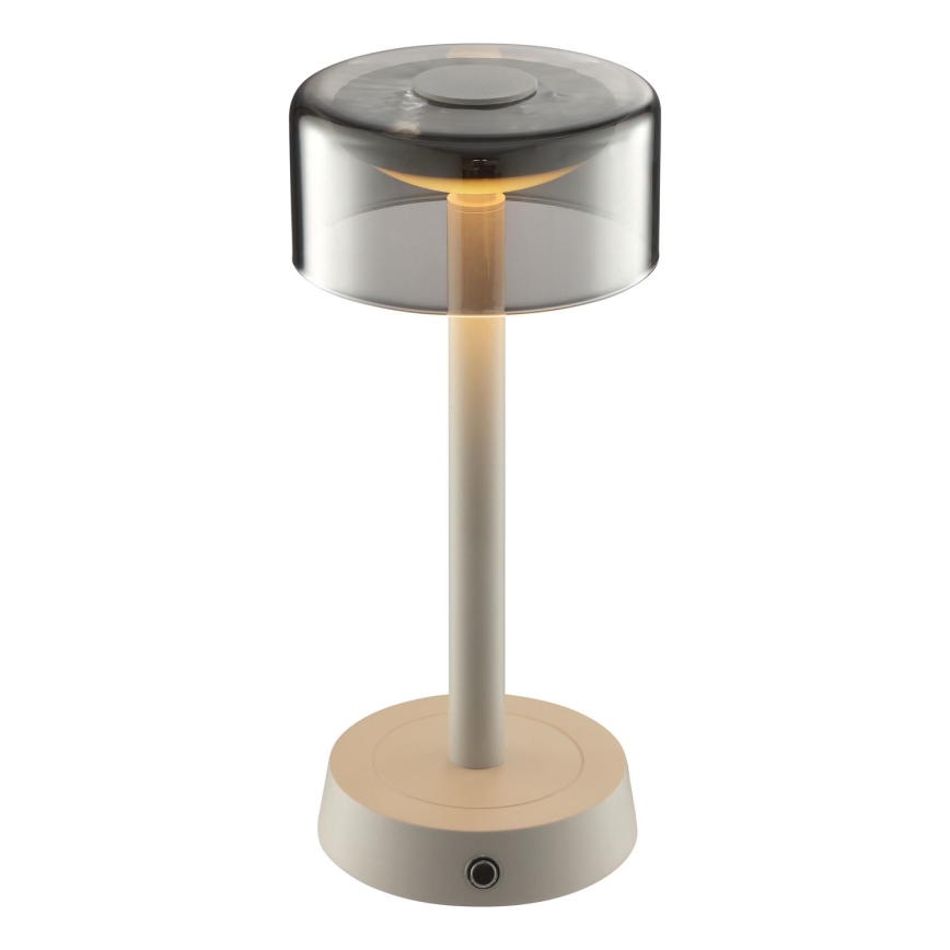Brilliant - LED stmievateľná nabíjacia dotyková vonkajšia stolová lampa RAZOR LED/2,5W/5V 2700K 2600 mAh IP44 sivá