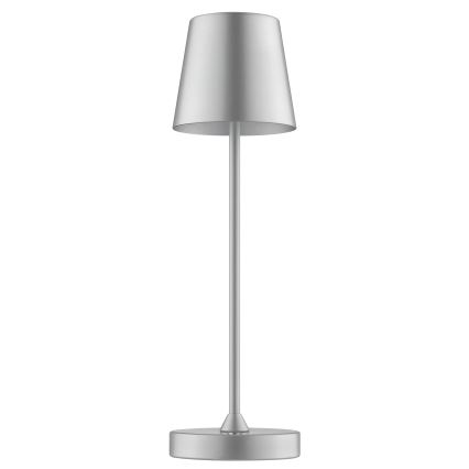 Brilliant - LED stmievateľná dobíjateľná dotyková vonkajšia stolná lampa ELORA LED/2,5W/5V 2700K 2600 mAh IP44 strieborná