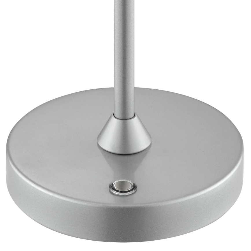 Brilliant - LED stmievateľná dobíjateľná dotyková vonkajšia stolná lampa ELORA LED/2,5W/5V 2700K 2600 mAh IP44 strieborná