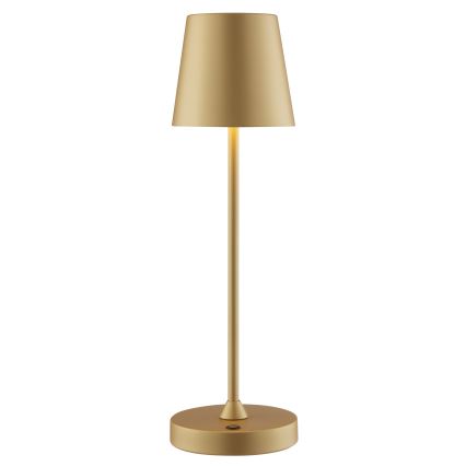 Brilliant - LED stmievateľná nabíjateľná dotyková vonkajšia stolová lampa ELORA LED/2,5W/5V 2700K 2600 mAh IP44 zlatá