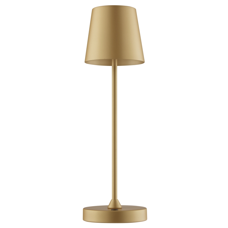 Brilliant - LED stmievateľná nabíjateľná dotyková vonkajšia stolová lampa ELORA LED/2,5W/5V 2700K 2600 mAh IP44 zlatá