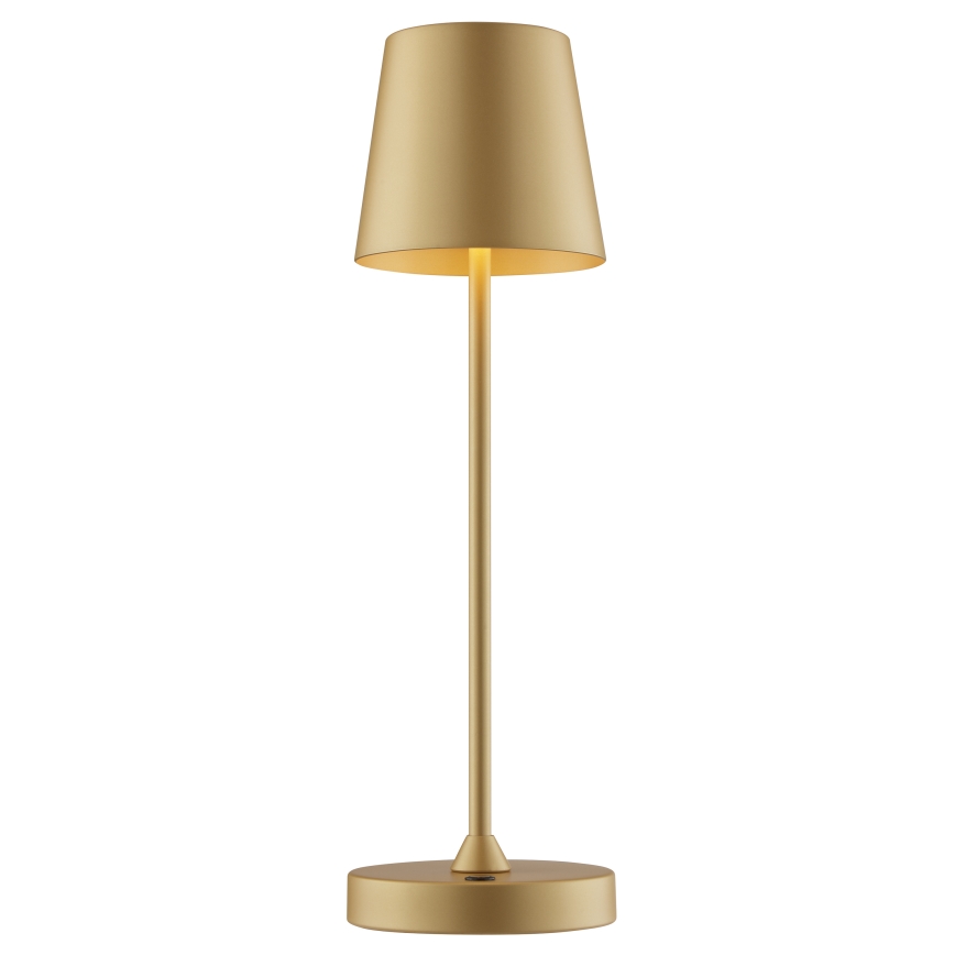 Brilliant - LED stmievateľná nabíjateľná dotyková vonkajšia stolová lampa ELORA LED/2,5W/5V 2700K 2600 mAh IP44 zlatá
