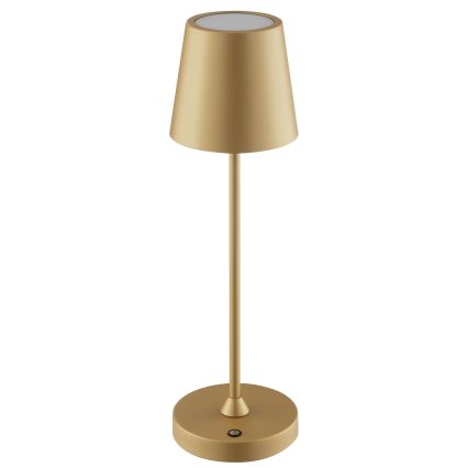 Brilliant - LED stmievateľná nabíjateľná dotyková vonkajšia stolová lampa ELORA LED/2,5W/5V 2700K 2600 mAh IP44 zlatá
