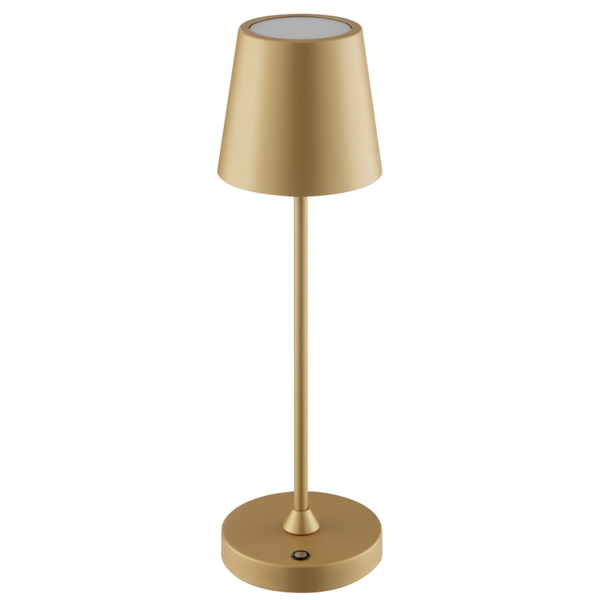 Brilliant - LED stmievateľná nabíjateľná dotyková vonkajšia stolová lampa ELORA LED/2,5W/5V 2700K 2600 mAh IP44 zlatá