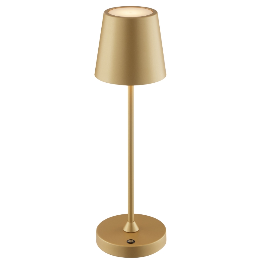 Brilliant - LED stmievateľná nabíjateľná dotyková vonkajšia stolová lampa ELORA LED/2,5W/5V 2700K 2600 mAh IP44 zlatá