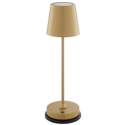 Brilliant - LED stmievateľná nabíjateľná dotyková vonkajšia stolová lampa ELORA LED/2,5W/5V 2700K 2600 mAh IP44 zlatá