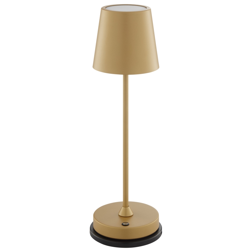 Brilliant - LED stmievateľná nabíjateľná dotyková vonkajšia stolová lampa ELORA LED/2,5W/5V 2700K 2600 mAh IP44 zlatá