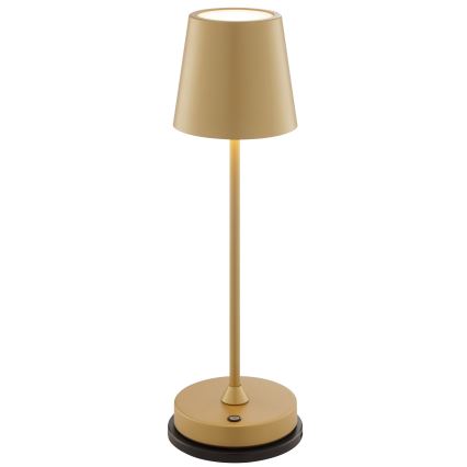 Brilliant - LED stmievateľná nabíjateľná dotyková vonkajšia stolová lampa ELORA LED/2,5W/5V 2700K 2600 mAh IP44 zlatá