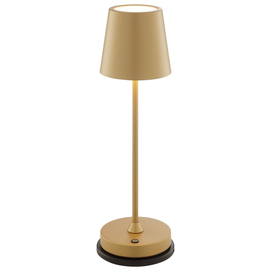 Brilliant - LED stmievateľná nabíjateľná dotyková vonkajšia stolová lampa ELORA LED/2,5W/5V 2700K 2600 mAh IP44 zlatá