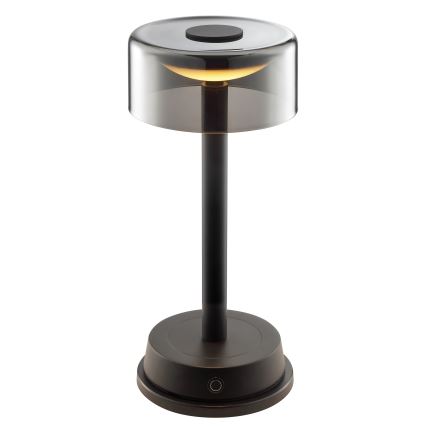 Brilliant - LED stmievateľná nabíjateľná dotyková vonkajšia stolová lampa RAZOR LED/2,5W/5V 2700K 2600 mAh IP44 čierna