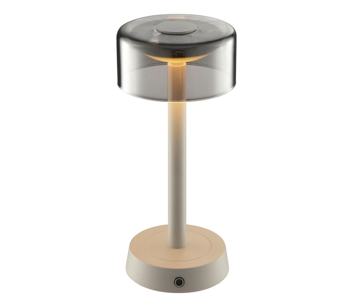 Brilliant - LED stmievateľná nabíjateľná dotyková stolová lampa RAZOR LED/2,5W/5V 2700K IP44 šedá G60255/09