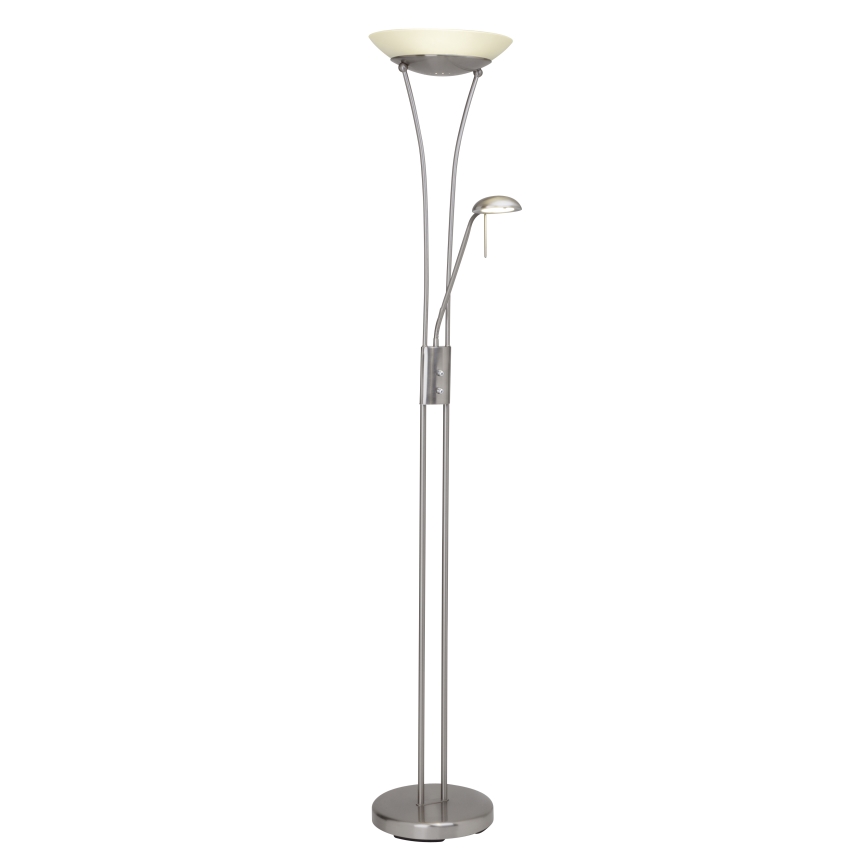 Brilliant - LED stmievateľná stojacia lampa FINN 2xLED/13W/230V matný chróm