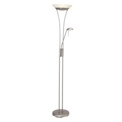 Brilliant - LED stmievateľná stojacia lampa FINN 2xLED/13W/230V matný chróm