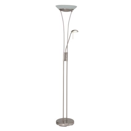 Brilliant - LED stmievateľná stojacia lampa FINN 2xLED/13W/230V matný chróm