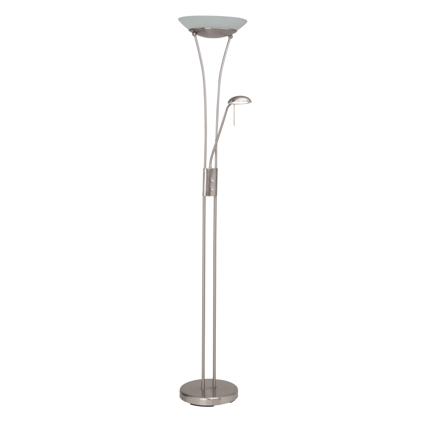 Brilliant - LED stmievateľná stojacia lampa FINN 2xLED/13W/230V matný chróm