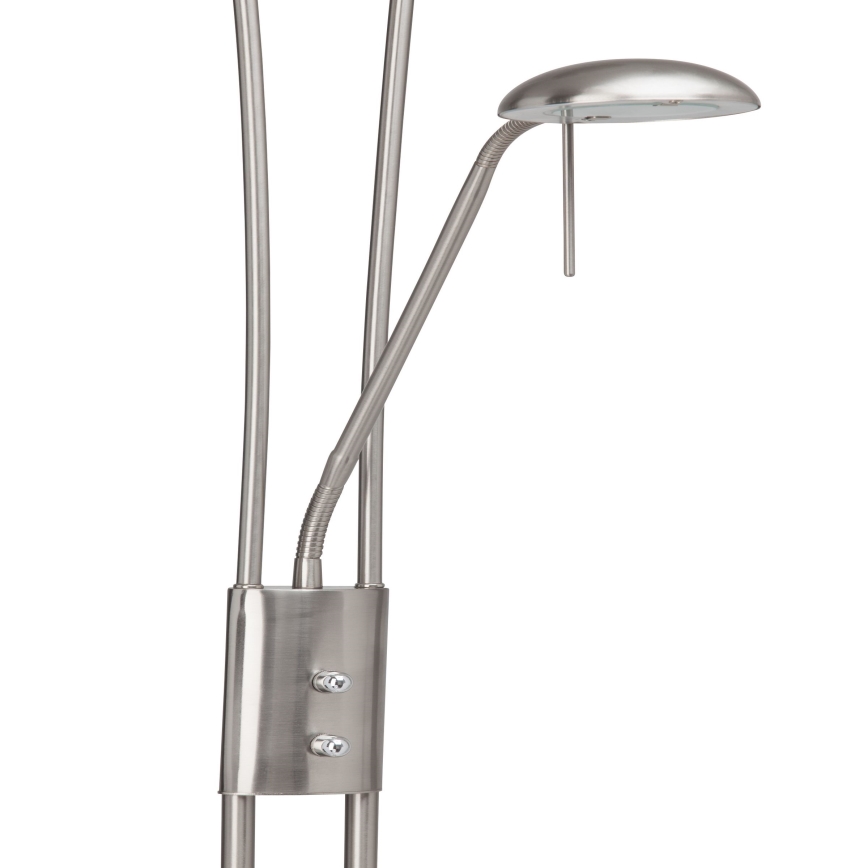 Brilliant - LED stmievateľná stojacia lampa FINN 2xLED/13W/230V matný chróm