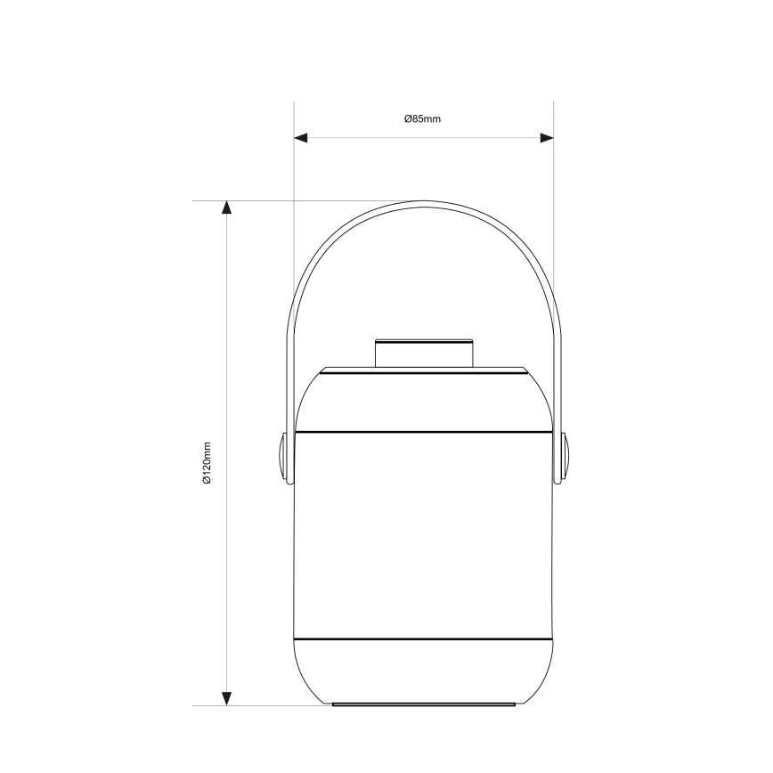 Brilliant - LED Stmievateľná vonkajšia stolná lampa GEMMA LED/1,9W/5V 1800 mAh IP44 biela