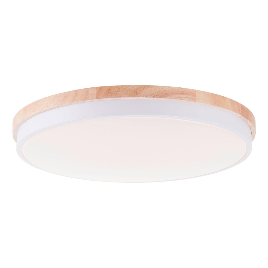 Brilliant - LED Stmievateľné stropné svietidlo BAARLO LED/36W/230V 3000-6500K pr. 50 cm biela/gumovník + diaľkové ovládanie - FSC certifikované