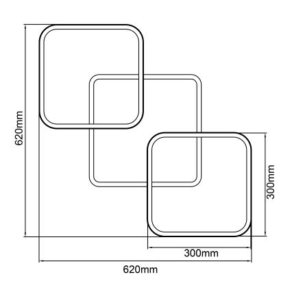 Brilliant - LED Stmievateľné stropné svietidlo DENNET LED/40W/230V 3000K 62x62 cm