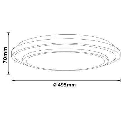 Brilliant - LED Stmievateľné stropné svietidlo LUCIANO LED/40W/230V 3000-6500K + diaľkové ovládanie