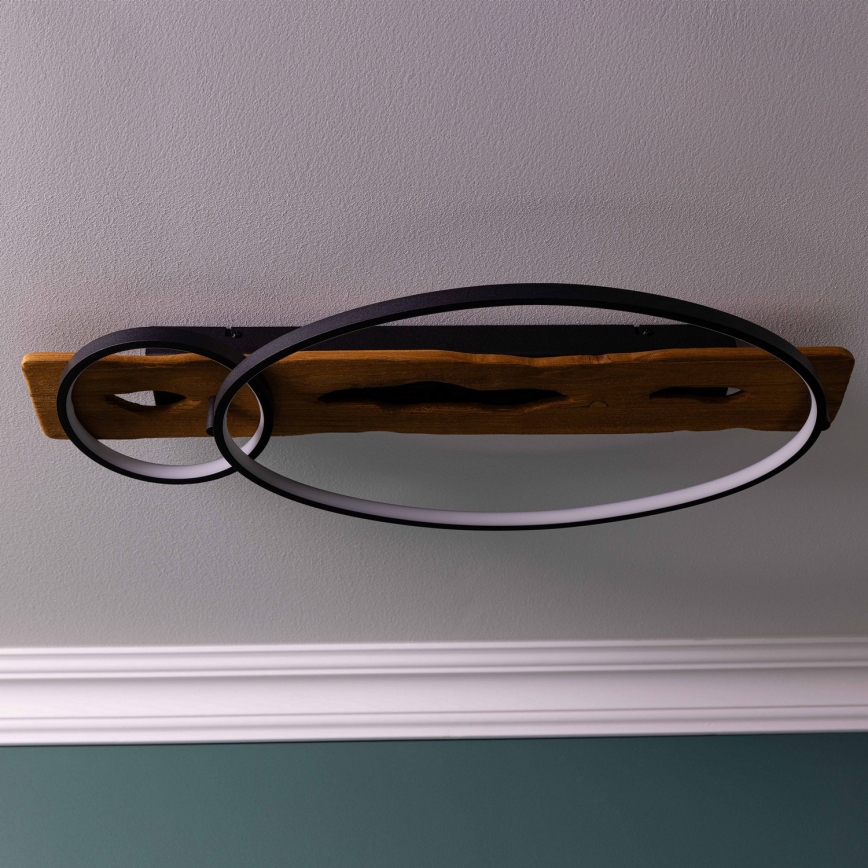 Brilliant - LED stmievateľné stropné svietidlo PIRUS LED/30W/230V 30x70 cm kaučukové drevo