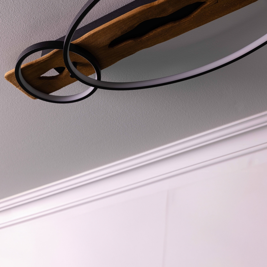Brilliant - LED stmievateľné stropné svietidlo PIRUS LED/30W/230V 30x70 cm kaučukové drevo