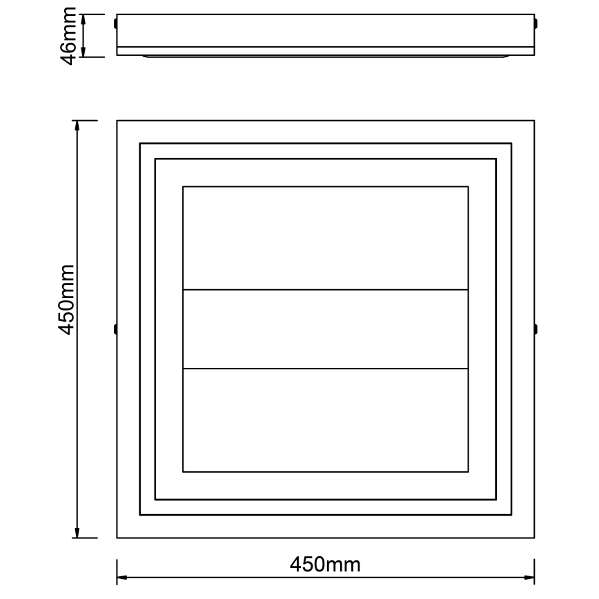 Brilliant - LED Stmievateľné stropné svietidlo RHEA LED/24W/230V 3000K 45x45 cm - FSC certifikované