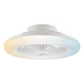Brilliant - LED stmievateľné stropné svietidlo s ventilátorom MONTERO LED/20W/230V 2700-6500K pr. 42 cm biela + diaľkové ovládanie