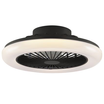 Brilliant - LED stmievateľné stropné svietidlo s ventilátorom MONTERO LED/20W/230V 2700-6500K priemer 42 cm čierne + diaľkové ovládanie