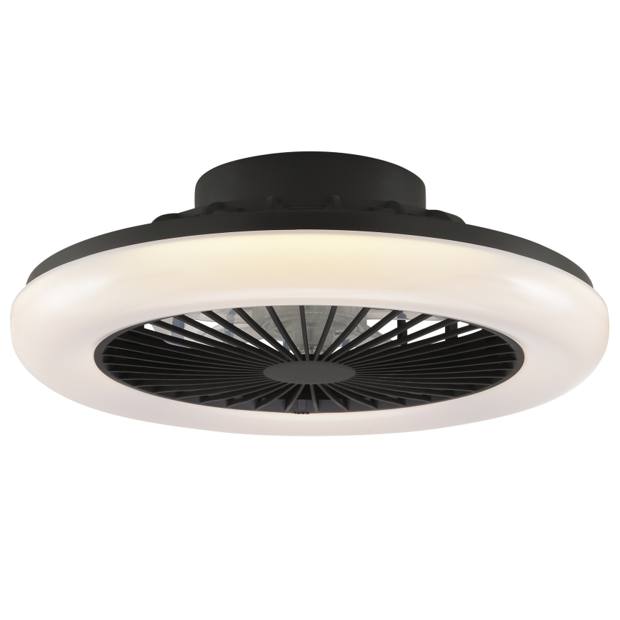 Brilliant - LED stmievateľné stropné svietidlo s ventilátorom MONTERO LED/20W/230V 2700-6500K priemer 42 cm čierne + diaľkové ovládanie