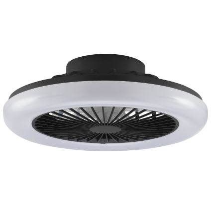 Brilliant - LED stmievateľné stropné svietidlo s ventilátorom MONTERO LED/20W/230V 2700-6500K priemer 42 cm čierne + diaľkové ovládanie