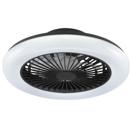 Brilliant - LED stmievateľné stropné svietidlo s ventilátorom MONTERO LED/20W/230V 2700-6500K priemer 42 cm čierne + diaľkové ovládanie