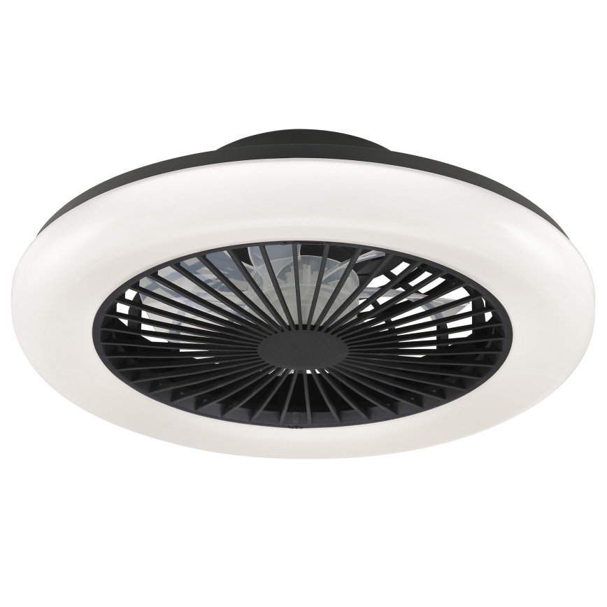 Brilliant - LED stmievateľné stropné svietidlo s ventilátorom MONTERO LED/20W/230V 2700-6500K priemer 42 cm čierne + diaľkové ovládanie