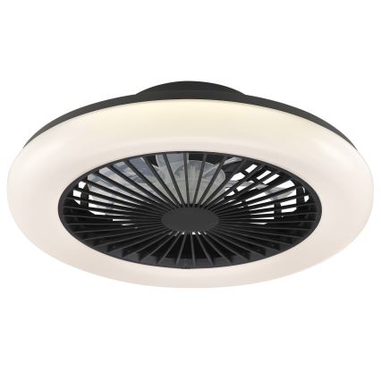 Brilliant - LED stmievateľné stropné svietidlo s ventilátorom MONTERO LED/20W/230V 2700-6500K priemer 42 cm čierne + diaľkové ovládanie