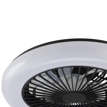 Brilliant - LED stmievateľné stropné svietidlo s ventilátorom MONTERO LED/20W/230V 2700-6500K priemer 42 cm čierne + diaľkové ovládanie