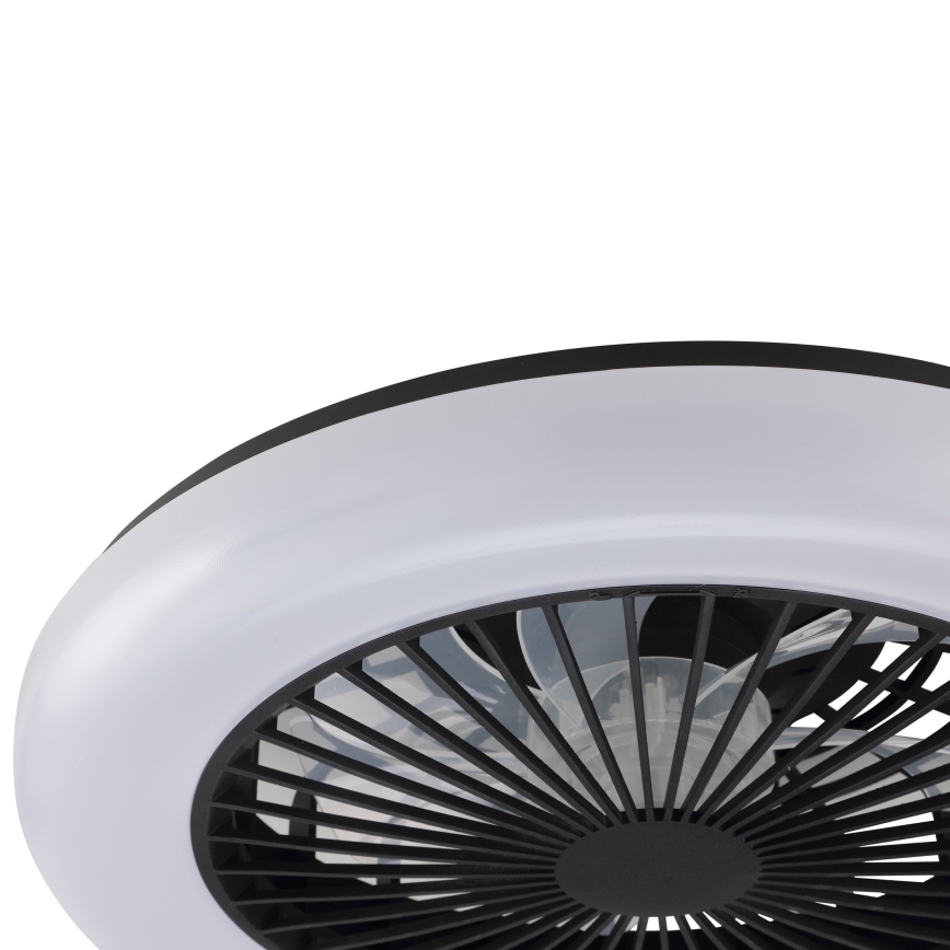 Brilliant - LED stmievateľné stropné svietidlo s ventilátorom MONTERO LED/20W/230V 2700-6500K priemer 42 cm čierne + diaľkové ovládanie