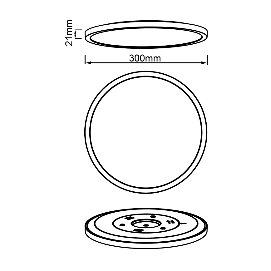 Brilliant - LED stmievateľné stropné svietidlo TUCO LED/20W/230V pr. 29,5 cm čierne