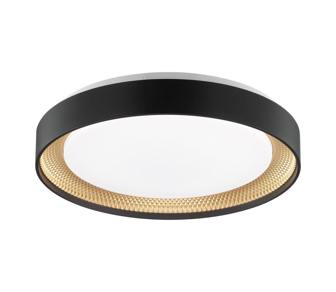 Brilliant - LED stmievateľné stropné svietidlo WALDO LED/24W/230V čierna/zlatá + diaľkové ovládanie G82015/72