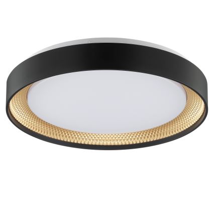 Brilliant - Stmievané stropné LED svietidlo WALDO LED/24W/230V 3000–6500K priemer 38,5 cm čierne/zlaté + diaľkové ovládanie