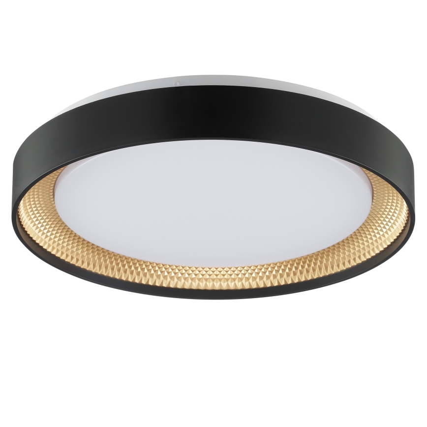 Brilliant - Stmievané stropné LED svietidlo WALDO LED/24W/230V 3000–6500K priemer 38,5 cm čierne/zlaté + diaľkové ovládanie