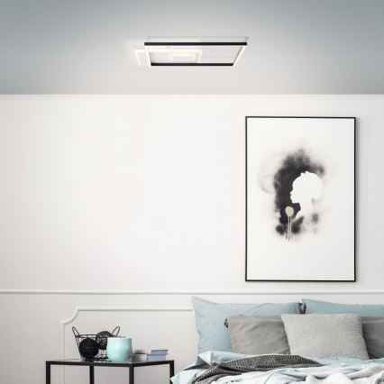 Brilliant - LED Stmievateľné stropné svietidlo IORGO LED/40W/230V 3000K 43,5x43,5 cm biela/čierna