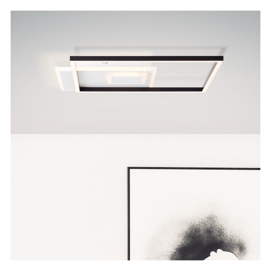 Brilliant - LED Stmievateľné stropné svietidlo IORGO LED/40W/230V 3000K 43,5x43,5 cm biela/čierna